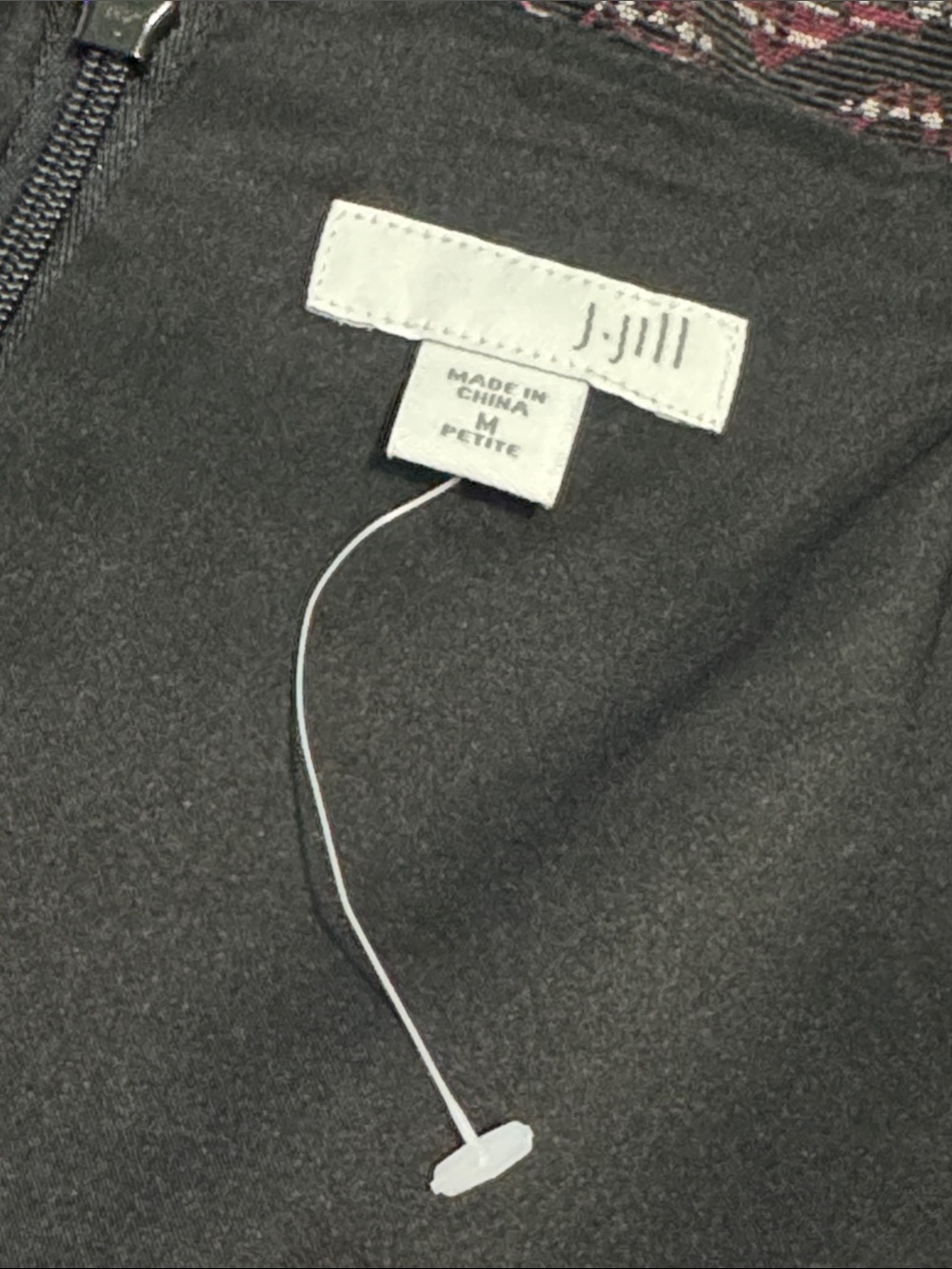 J JILL Tapestry Jacquard Pencil Skirt MP Black/Burgundy $79 Retail NWOT - Picture 4 of 13